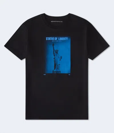 Aéropostale Statue Of Liberty Graphic Tee In Black