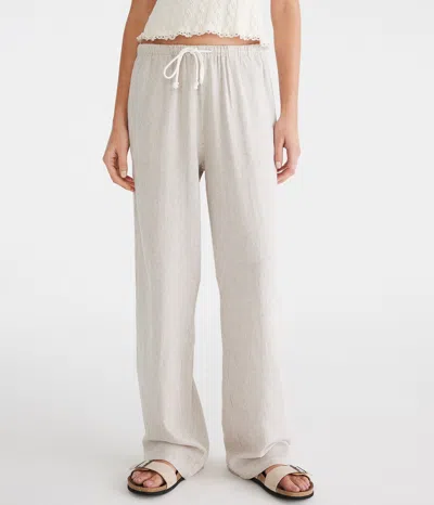 Aéropostale Striped Linen Drawstring Pants In Multi