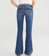 Aéropostale Super Low-rise Flare Pocket Stitch Jean In Blue