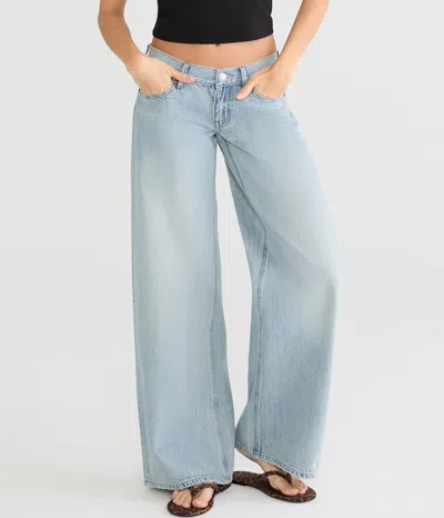 Aéropostale Super Low-rise Ultra Wide Leg Jean In Brown