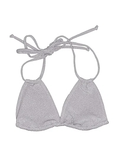 Pre-owned Aéropostale Swimsuit Top Silver Tweed Pattern Swimwear