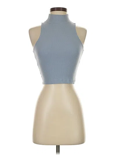 Pre-owned Aéropostale Tank Top Blue Halter Neckline Tops