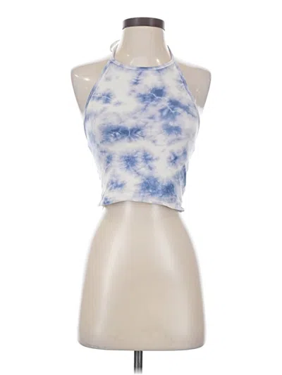 Pre-owned Aéropostale Tank Top Blue Halter Neckline Tops