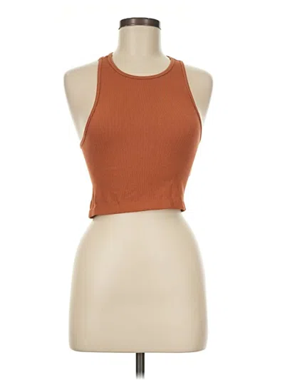 Pre-owned Aéropostale Tank Top Brown Halter Neckline Tops