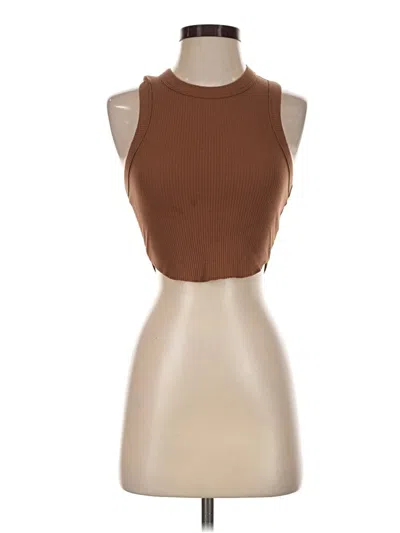 Pre-owned Aéropostale Tank Top Brown Halter Neckline Tops