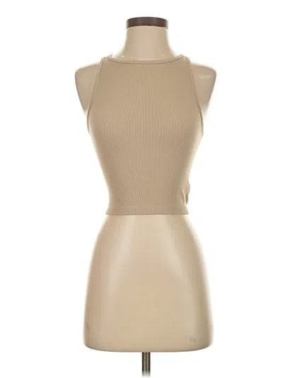 Pre-owned Aéropostale Tank Top Tan Halter Neckline Tops