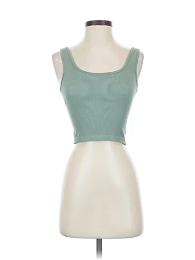 Pre-owned Aéropostale Tank Top Teal Strapless Neckline Tops In Blue