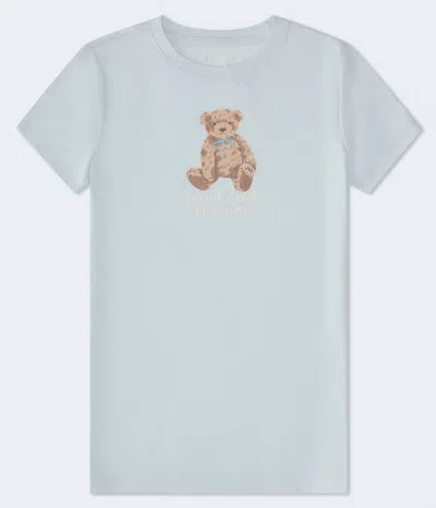 Aéropostale Teddy Bear Flocked Graphic Tee In Blue