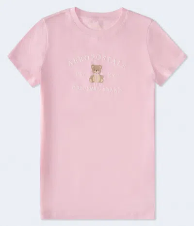 Aéropostale Teddy Bear Graphic Tee In Pink