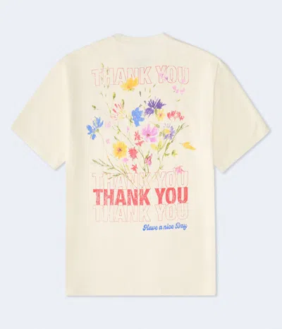 Aéropostale Thank You Floral Graphic Tee In Multi