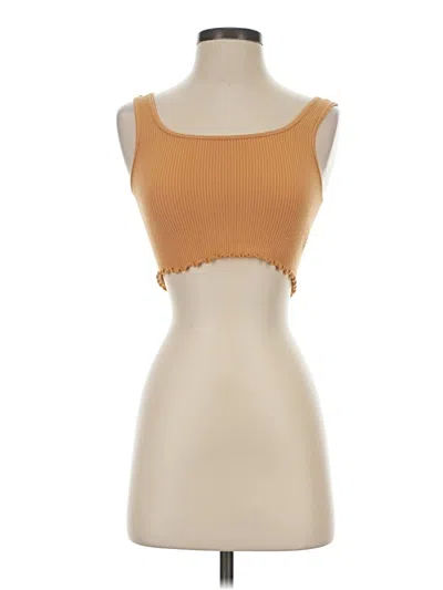 Pre-owned Aéropostale Tube Top Tan Strapless Neckline Tops