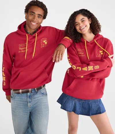 Aéropostale Usc Trojans Pullover Hoodie In Red