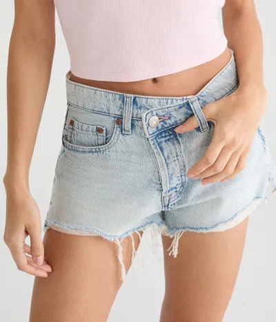 Aéropostale Vintage High-rise Denim Shorty Shorts In Blue