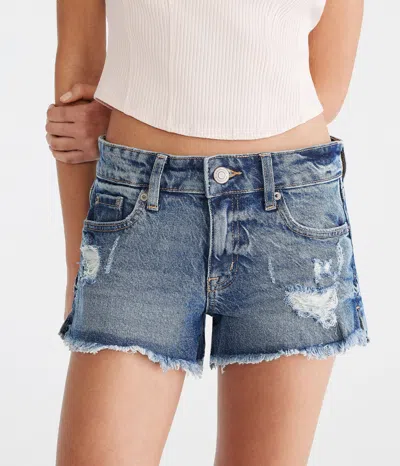 Aéropostale Vintage Low-rise Denim Shorty Shorts In Multi