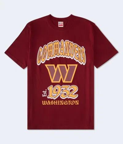 Aéropostale Washington Commanders Helmet Relaxed Graphic Tee In Burgundy