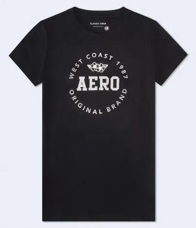 Aéropostale West Coast Appliqué Graphic Tee In Black