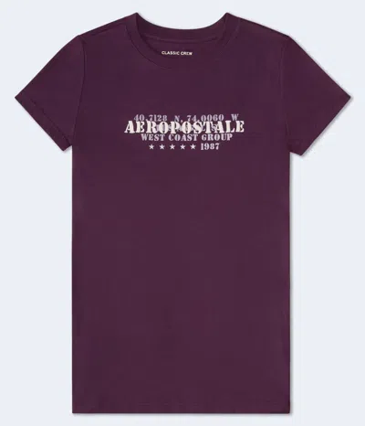 Aéropostale West Coast Coordinates Graphic Tee In Purple