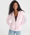 Aéropostale West Coast Full-zip Hoodie In Pink