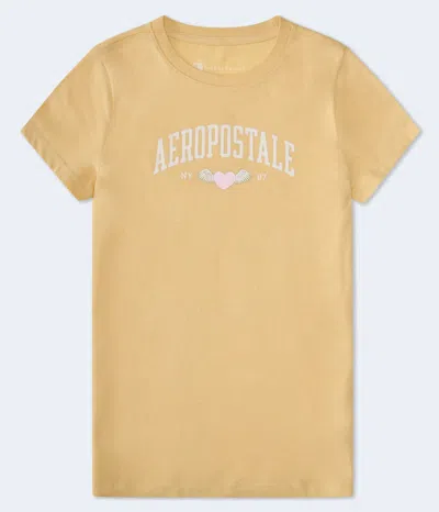 Aéropostale Winged Heart Flocked Graphic Tee