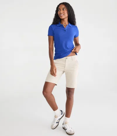 Aéropostale Women's Solid Uniform Bermuda Shorts*** Black In Neutral