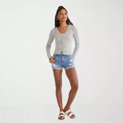 Aéropostale Womens High Rise Juniors Denim Short In Blue