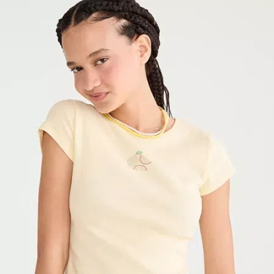 Aéropostale Womens Juniors Crew Neck Short Sleeve Graphic T-shirt In Neutral