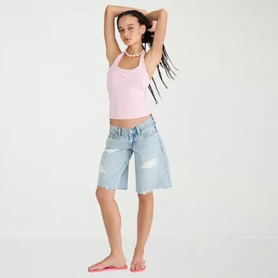 Aéropostale Womens Juniors Denim Short In Blue