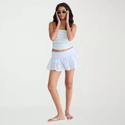 Aéropostale Womens Juniors Flared Skirt In Blue