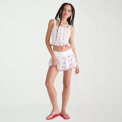 Aéropostale Womens Juniors Mid Rise Flared Skirt In White