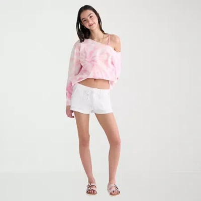 Aéropostale Womens Juniors Pull-on Short In White
