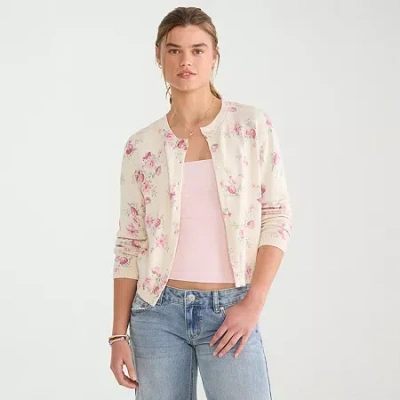 Aéropostale Womens Juniors Round Neck Long Sleeve T-shirt In Multi