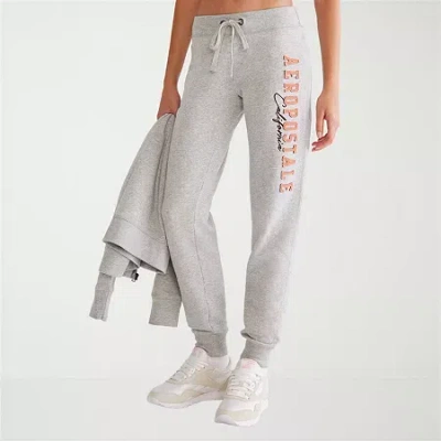 Aéropostale Womens Juniors Tapered Highest Rise Fleece Jogger Pant In Gray