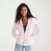 Aéropostale Womens Long Sleeve Fleece Zipper Hoodie In Pink