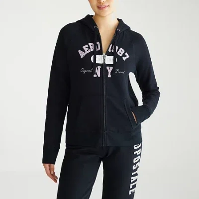 Aéropostale Womens Long Sleeve Hoodie In Black