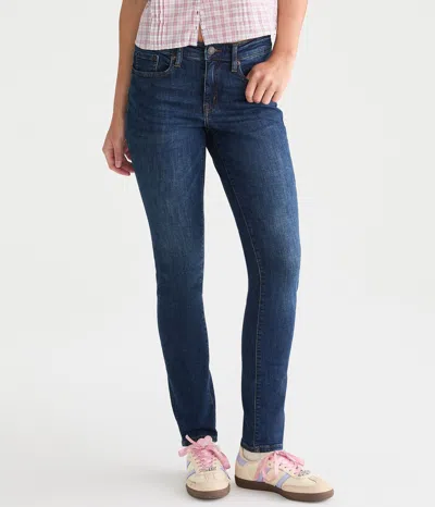 Aéropostale Womens Mid-rise Skinny Jean In Blue