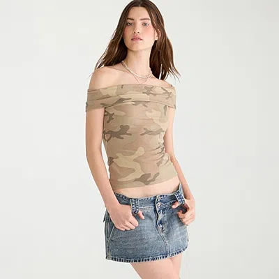 Aéropostale Womens Short Sleeve Sweatshirt In Green