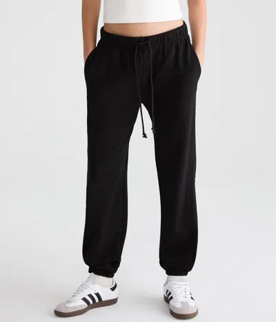 Aéropostale Womens Slouchy High-rise Cinched Sweatpants In Black