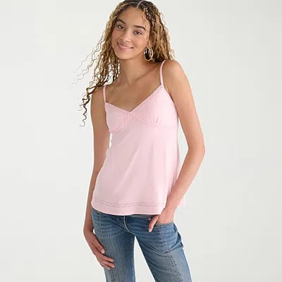 Aéropostale Womens V Neck Sleeveless Babydoll Top In Pink