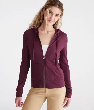 Aéropostale Womens Women's Solid Lightweight Full-zip Hoodie In Multi