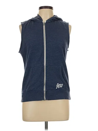 Pre-owned Aéropostale Zip Up Hoodie In Blue