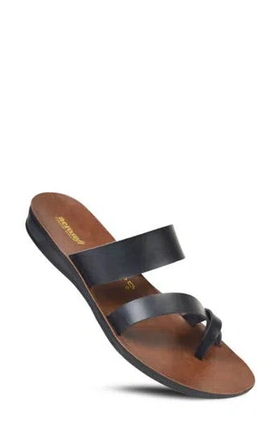 Aerosoft Verona Travel Sandal In Black