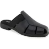Aerosoles 4ever Fisherman Mule Sandal In Black Faux Leather