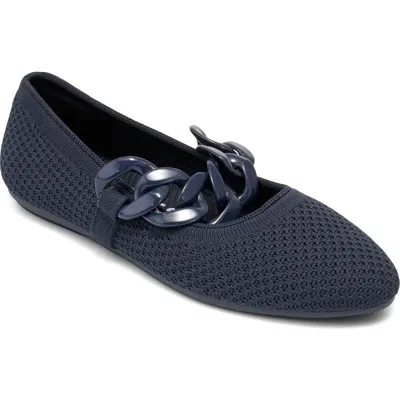 Aerosoles Alanisette Knit Flat In Blue