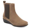Aerosoles Alisa Chelsea Women's Size 7b Light Tan Suede Wedge Ankle Boots Khd323