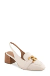 Aerosoles Allure Slingback Pump In Eggnog Leather