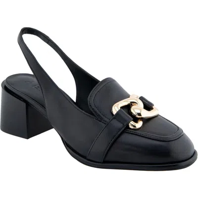 Aerosoles Allure Womens Chain Leather Block Heels In Black Leather
