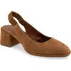 Aerosoles Altona Slingback Pump In Brown Tobacco Suede