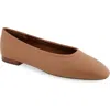 Aerosoles Amelie Ballet Flat In Tan Pebbled Leather