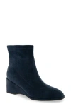 Aerosoles Anouk Block Heel Pump In Navy Faux Suede