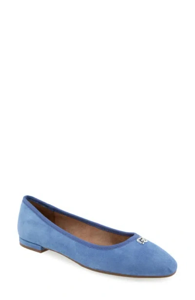 Aerosoles Arena Ballet Flat In Blue Jean Suede